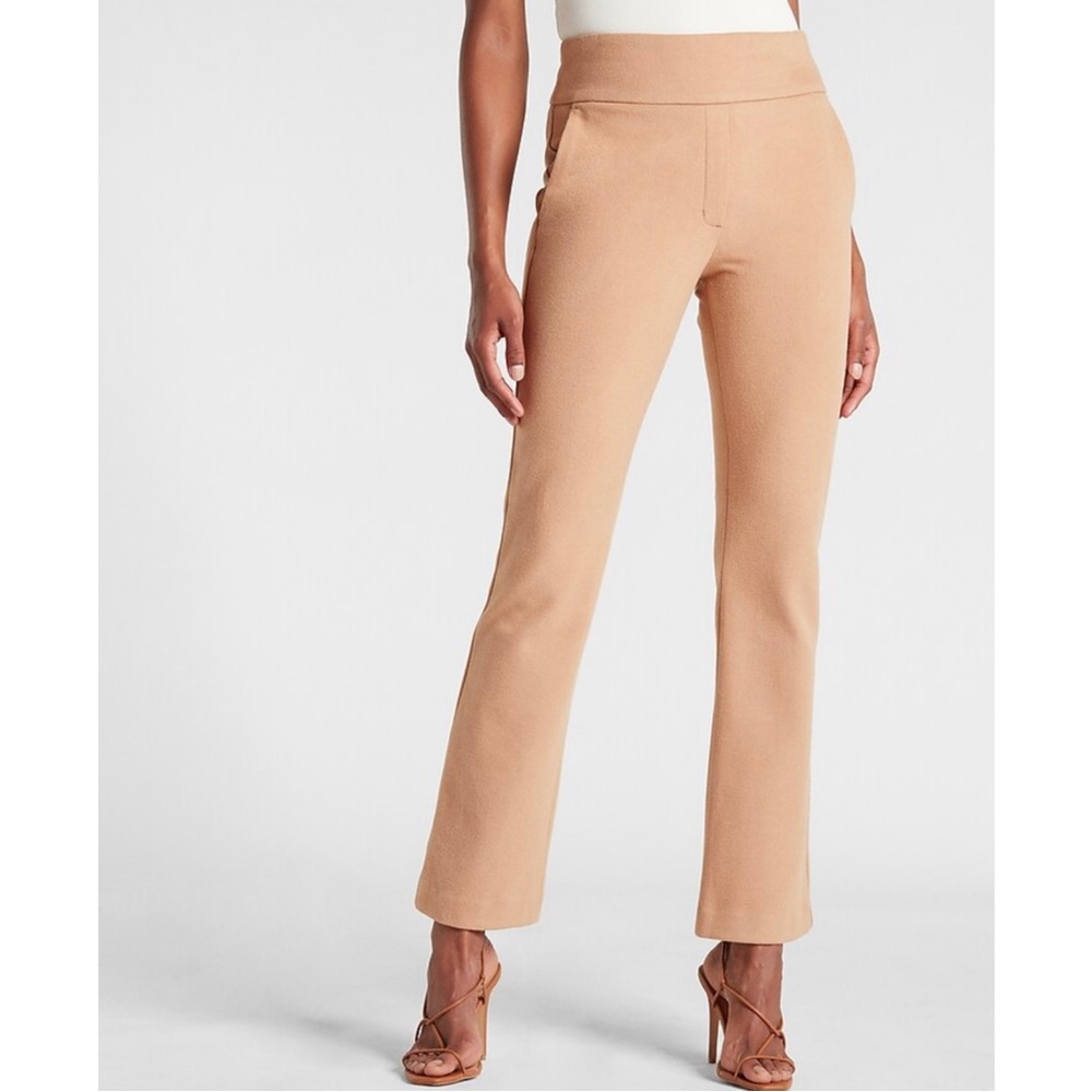 EXPRESS High Waisted Brushed Knit Pull-On Bootcut Pant